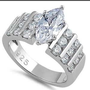 925 CZ Bridal Wedding Engagement Ring